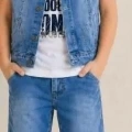 5/12 Yaş Kot(denim) Kumaş Tişörtlü Çocuk Takımı