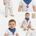6/18 Ay Fularlı Çıtçıtlı Bady Bebek Takımı