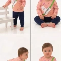 6/24 Ay Baskılı Penye Bebek Takımı