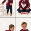 6/24 Ay Baskılı Penye Bebek Takımı
