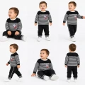 6/24 Ay Melanj Çizgili Bebek Takımı
