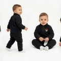 6/24 Ay Peluş Kumaş Fermuarlı Bebek Takımı