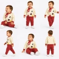 6/24 Ay Uzay Mekiği Baskılı Bebek Takımı