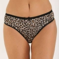 6 Adet Leopar Desenli Likralı Yumuşak Dokulu Kadın Slip Külot