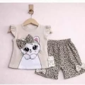 9/24 Ay Leopar Kedi Baskılı Bebek Takımı