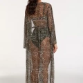 Argento 2106-3026 Kadın Önü Açık Uzun Kaftan