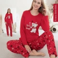 Boyraz 0414 Kadın Penye Uzun Kol Pijama Takımı