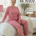 Boyraz Bps-01729 Kadın Battal Uzun Kol Penye Pijama Takımı