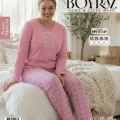 Boyraz Bps-01749 Kadın Battal Uzun Kol Penye Pijama Takımı