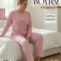 Boyraz Bps-01786 Kadın Battal Uzun Kollu Pijama Takımı