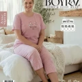 Boyraz Bps-01790 Kadın Battal Kısa Kol Kapri Takım
