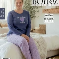 Boyraz Bps-01803 Kadın Battal Uzun Kollu Pijama Takımı