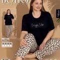 Boyraz Ml-01384 Kadın Battal Kısa Kol Milan Pijama Takımı