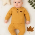 Çizgili Kumaş % 100 Pamuk 2li Unisex Takım