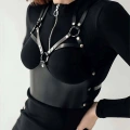 Deri Harness Büstiyer, Şık Deri Korse - Brf872