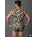 Erkek Desenli Tank Top Boxer Takımı