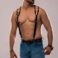 Erkek Omuzdsan Askılı Deri Harness - Brfm140