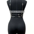 Göğüs Detaylı Deri Harness Büstiyer, Şık Deri Korse - Brf872