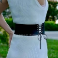 İp Detaylı Şık Harness Kemer, Deri Korse Kemer - Brf607