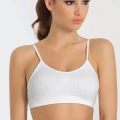 Kadın Ince Askılı Pedli Büstiyer Yarım Atlet Sütyen 3lü Set