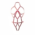 Kırmızı Body Harness Metal Halka Detaylı Çapraz Bantlı - Brf1082