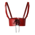 Kırmızı Deri Kadın Elbise Kemeri, Omuzdan Askılı Elbise Kemeri - Brf1429