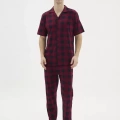 Kocabey Kkt-26158 Erkek Apaj Yaka Düğmeli Pijama Takımı