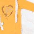 Love Kalp Nakışlı % 100 Pamuk Kız Bebek Tulumu