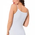 Moda Bayan İp Askılı Çıtçıtlı Body Beyaz