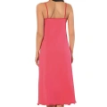 Moda Bayan İp Askılı Uzun Gecelik Fuşya
