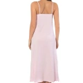 Moda Bayan İp Askılı Uzun Gecelik Pembe