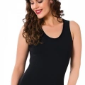 Moda Bayan Kalın Askılı Body Siyah
