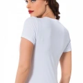Moda Bayan Kısa Kol Body Beyaz