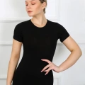 Moda Bayan Kısa Kol Body Siyah