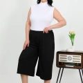 Moda Kadın Büyük Beden Bürümcük Kapri