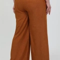 Moda Kadın Büyük Beden Bürümcük Pantolon Kremit