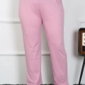 Moda Kadın Büyük Beden Pembe Tek Alt Pijama