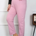 Moda Kadın Büyük Beden Pembe Tek Alt Pijama