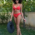 Moda Kadın Destekli Fiyonklu Alt Üst Kırmızı Bikini Takım