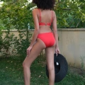 Moda Kadın Destekli Fiyonklu Alt Üst Kırmızı Bikini Takım