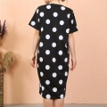 Moda Kadın Kısa Kol Diz Altı Over Size Ev Elbisesi - Geceliği