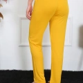 Moda Kadın Pamuk Penye Tek Alt Pijama Sarı