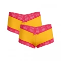 Moda Kadın Pamuklu 2li Boxer Sarı