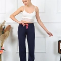 Moda Kadın Pamuklu Alt Pijama Lacivert