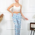 Moda Kadın Pamuklu Alt Pijama Mavi