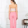 Moda Kadın Pamuklu Alt Pijama Pembe