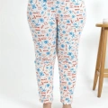 Moda Kadın Pamuklu Büyük Beden Alt Pijama Ekru