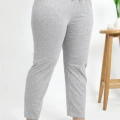 Moda Kadın Pamuklu Büyük Beden Alt Pijama Gri