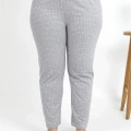 Moda Kadın Pamuklu Büyük Beden Alt Pijama Gri