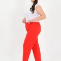 Moda Kadın Pamuklu Büyük Beden Alt Pijama Kırmızı